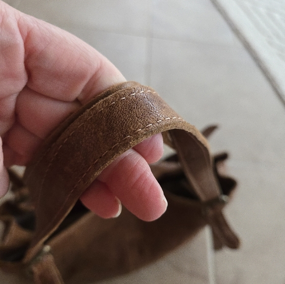 Sundance Italy Bag Brown Leather Brass Hardware Hobo Shoulder Tote Satchel Soft - Picture 10 of 16